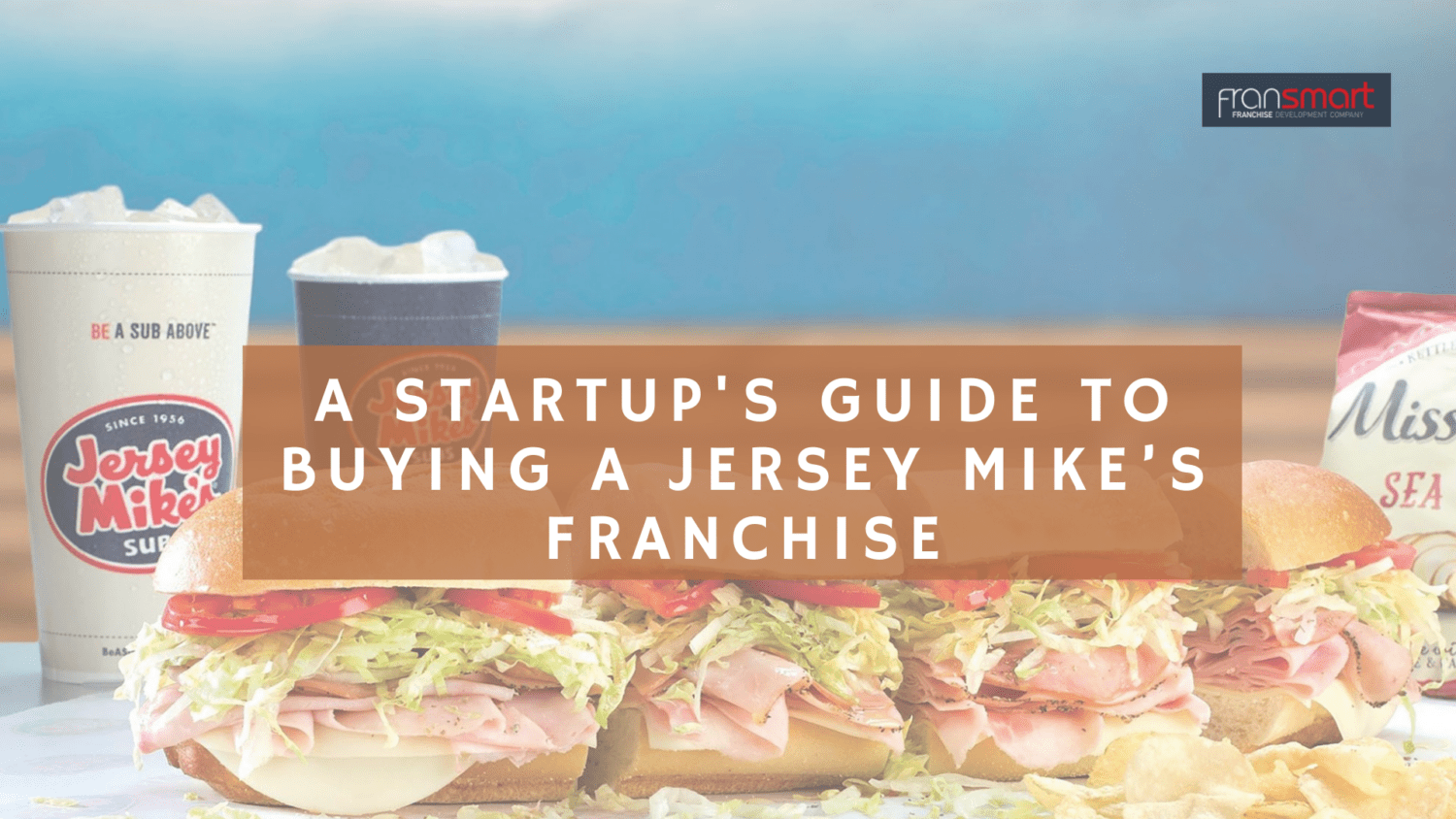 Sub sandwiches with the words A startup's guide to buying a Jersey Mike's franchise above
