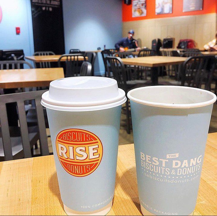 Two on the go coffee cups from Rise