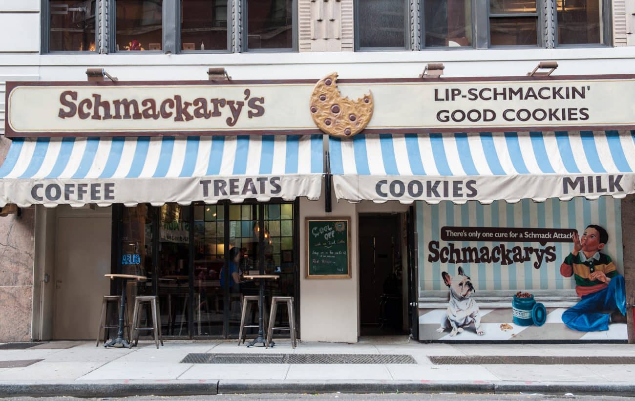 Schmackary's store front.